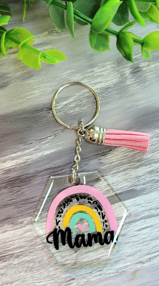 Rainbow Acrylic Keychain